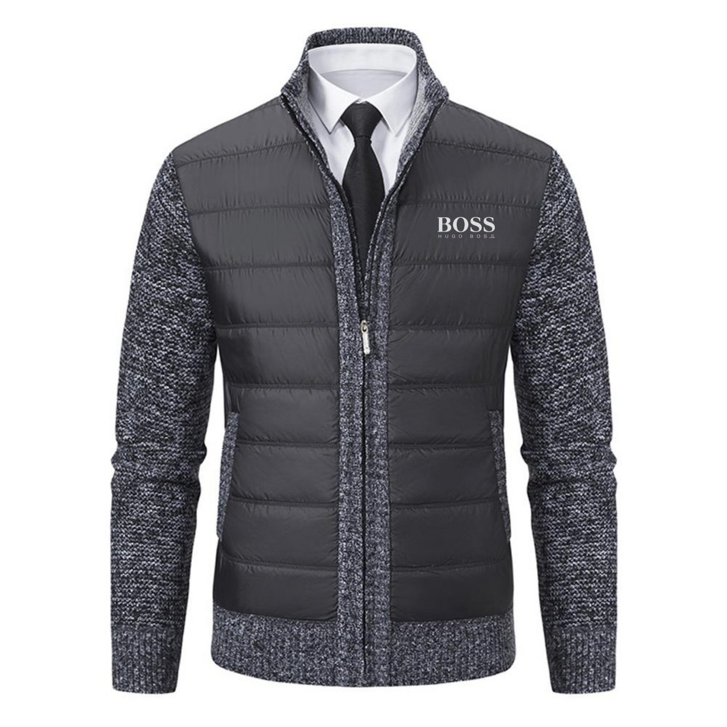 Gepolsterte Strickjacke für Herren