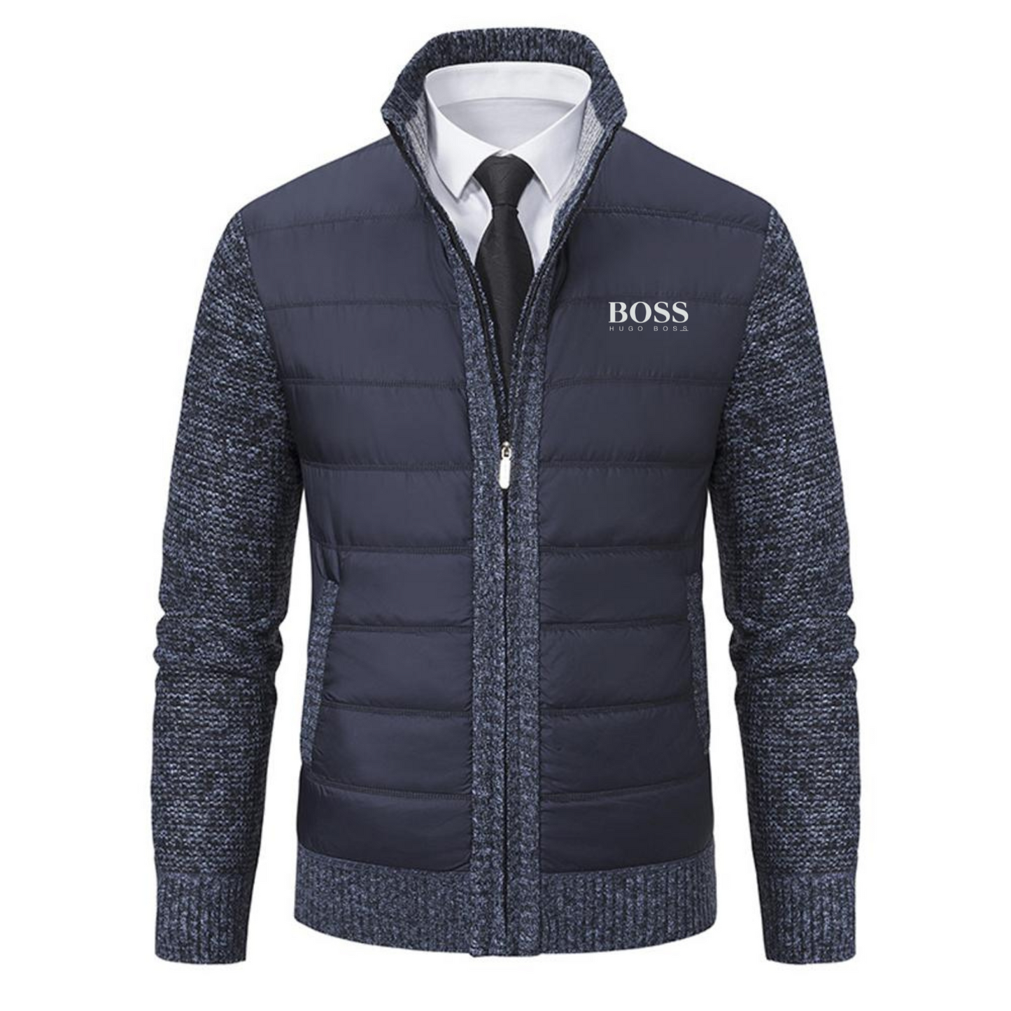 Gepolsterte Strickjacke für Herren