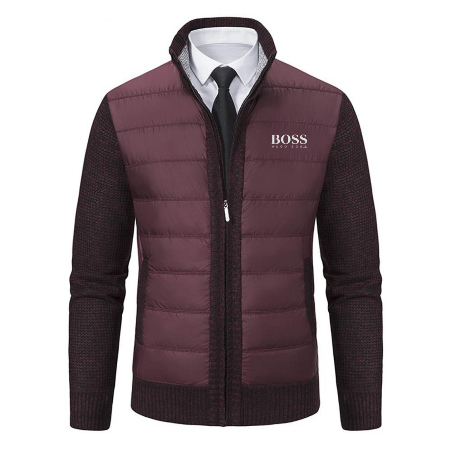 Gepolsterte Strickjacke für Herren